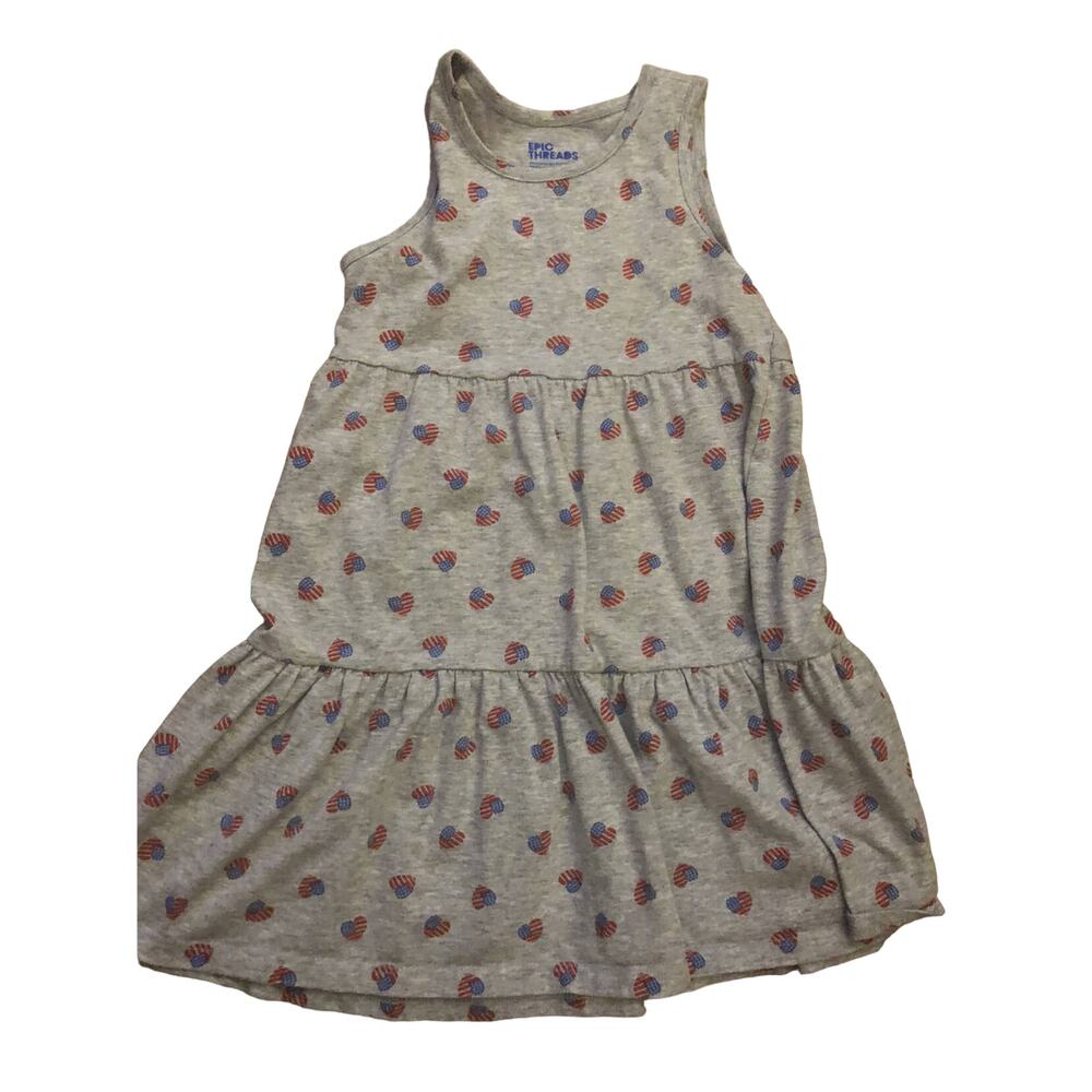 Epic Thread Grey Heart Flag Dress size 6
